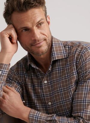 PETER MILLAR Men's Sport Shirt Peter Millar Big Bear Performance Flannel Sport Shirt