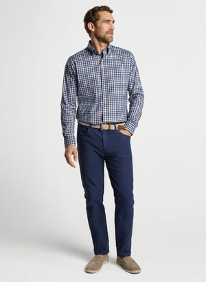 PETER MILLAR Men's Sport Shirt Peter Millar Chambly Crown Lite Cotton-Stretch Sport Shirt || David's Clothing