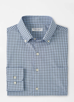 PETER MILLAR Men's Sport Shirt Peter Millar Murray Performance Poplin Sport Shirt || David's Clothing