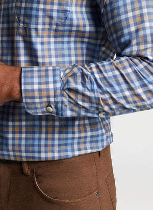 PETER MILLAR Men's Sport Shirt Peter Millar Orin Cotton-Stretch Sport Shirt || David's Clothing