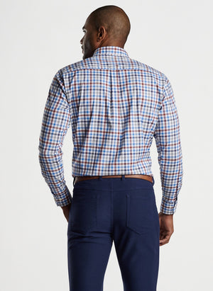 PETER MILLAR Men's Sport Shirt Peter Millar Orin Cotton-Stretch Sport Shirt || David's Clothing