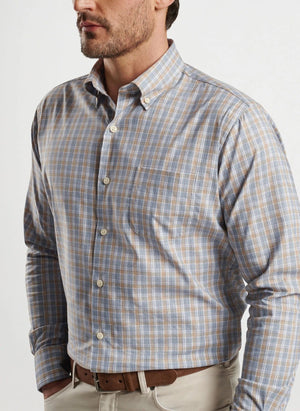 PETER MILLAR Men's Sport Shirt Peter Millar Powell Crown Lite Cotton-Stretch Sport Shirt || David's Clothing