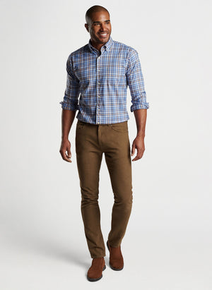 PETER MILLAR Men's Sport Shirt STAR DUST / M Peter Millar Orin Cotton-Stretch Sport Shirt || David's Clothing MF23W13LTB