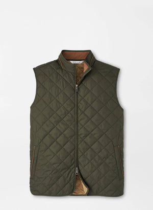 PETER MILLAR Mens Jackets DARK OLIVE / M Peter Millar Essex Vest || David's Clothing MF24Z01DO