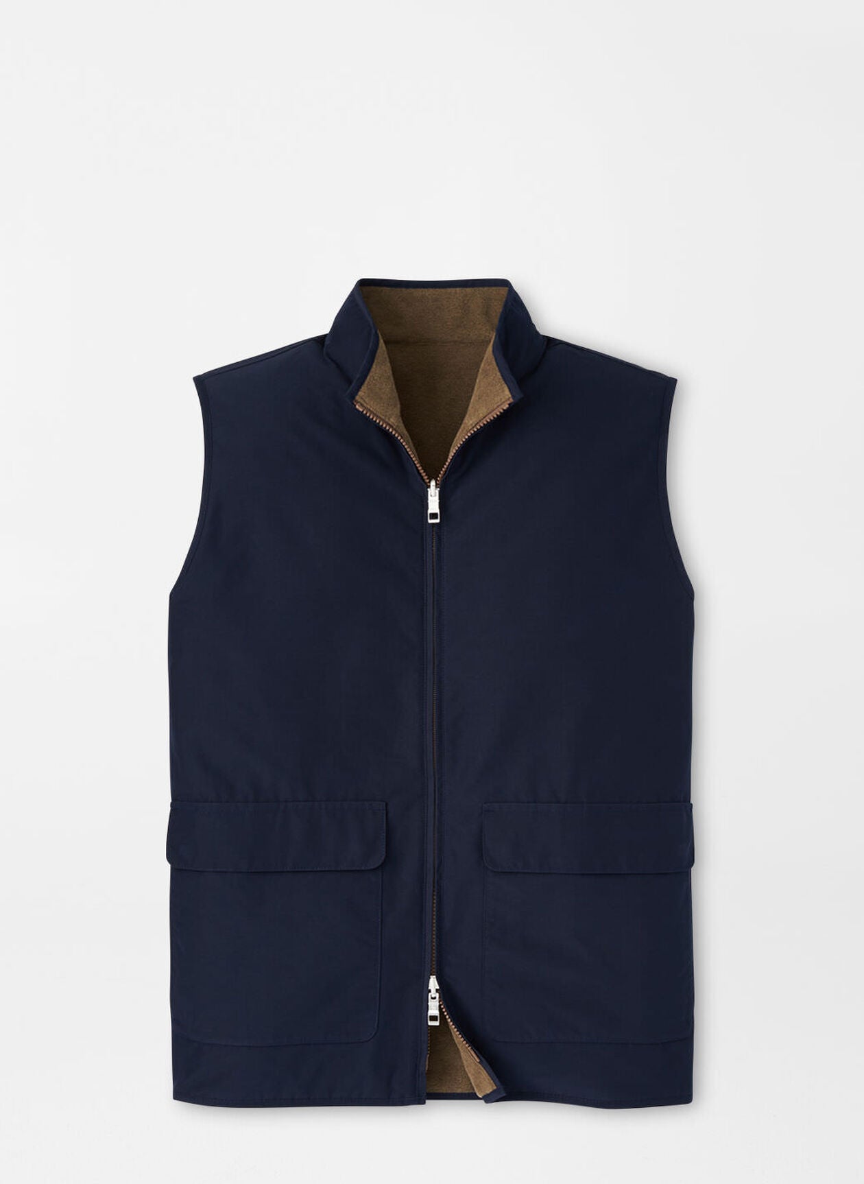 PETER MILLAR Mens Jackets Peter Millar Brentwood Reversible Fleece Vest || David's Clothing