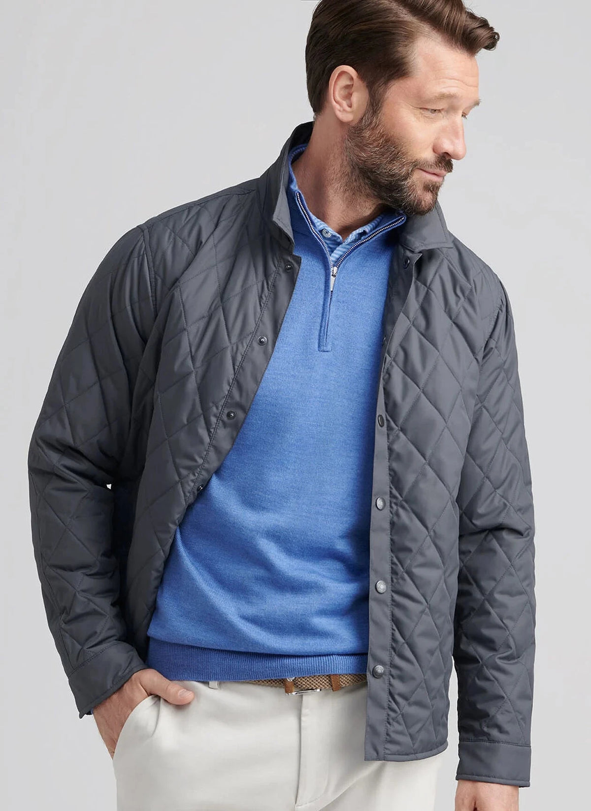 PETER MILLAR Mens Jackets Peter Millar Brighton Shirt Jacket