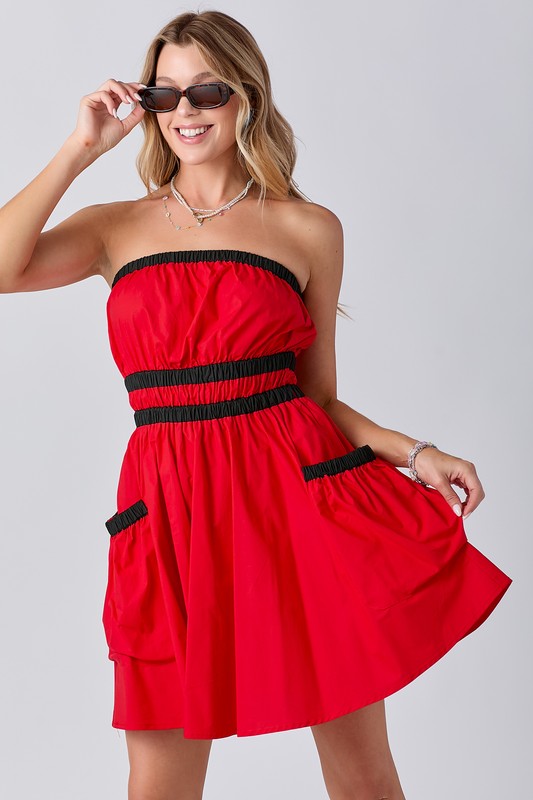 PINKY Women's Dresses Strapless Gameday Dress || David's Clothing