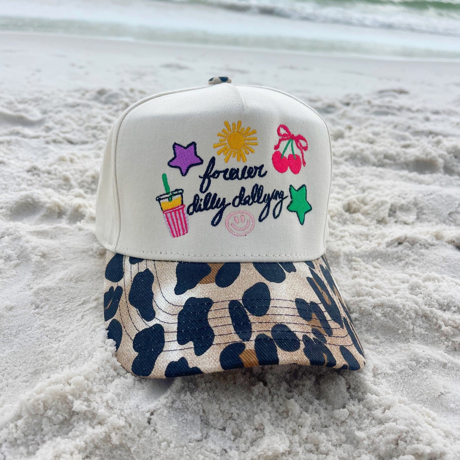 POPPY & PINE Women's Hat LEOPARD Poppy & Pine Forever Dilly Dalling Leopard Hat DILLYDALLY