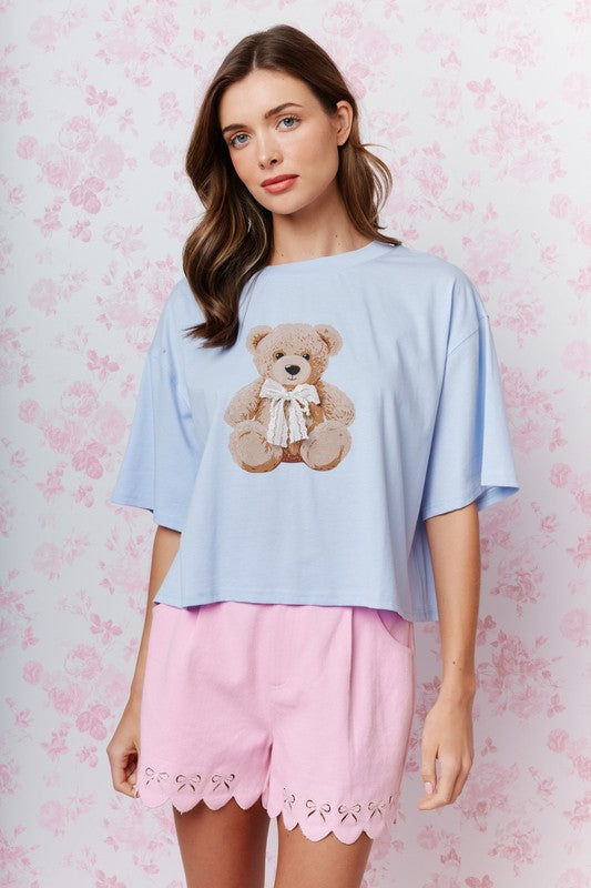 RARERAW Women's Tee Teddy Bear Graphic T-shirt