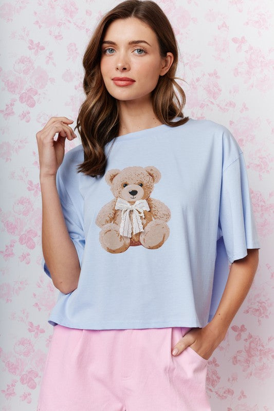RARERAW Women's Tee Teddy Bear Graphic T-shirt