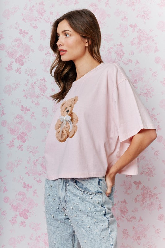 RARERAW Women's Tee Teddy Bear Graphic T-shirt