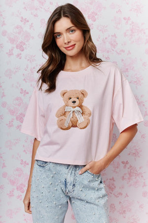 RARERAW Women's Tee Teddy Bear Graphic T-shirt