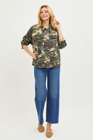 Risen Jeans Women Jackets Oversized Camo Jackets
