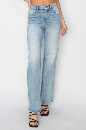 Risen Jeans Women's Jeans Risen Jeans High Rise Straight Jeans || David's Clothing