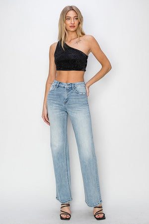 Risen Jeans Women's Jeans Risen Jeans High Rise Straight Jeans || David's Clothing