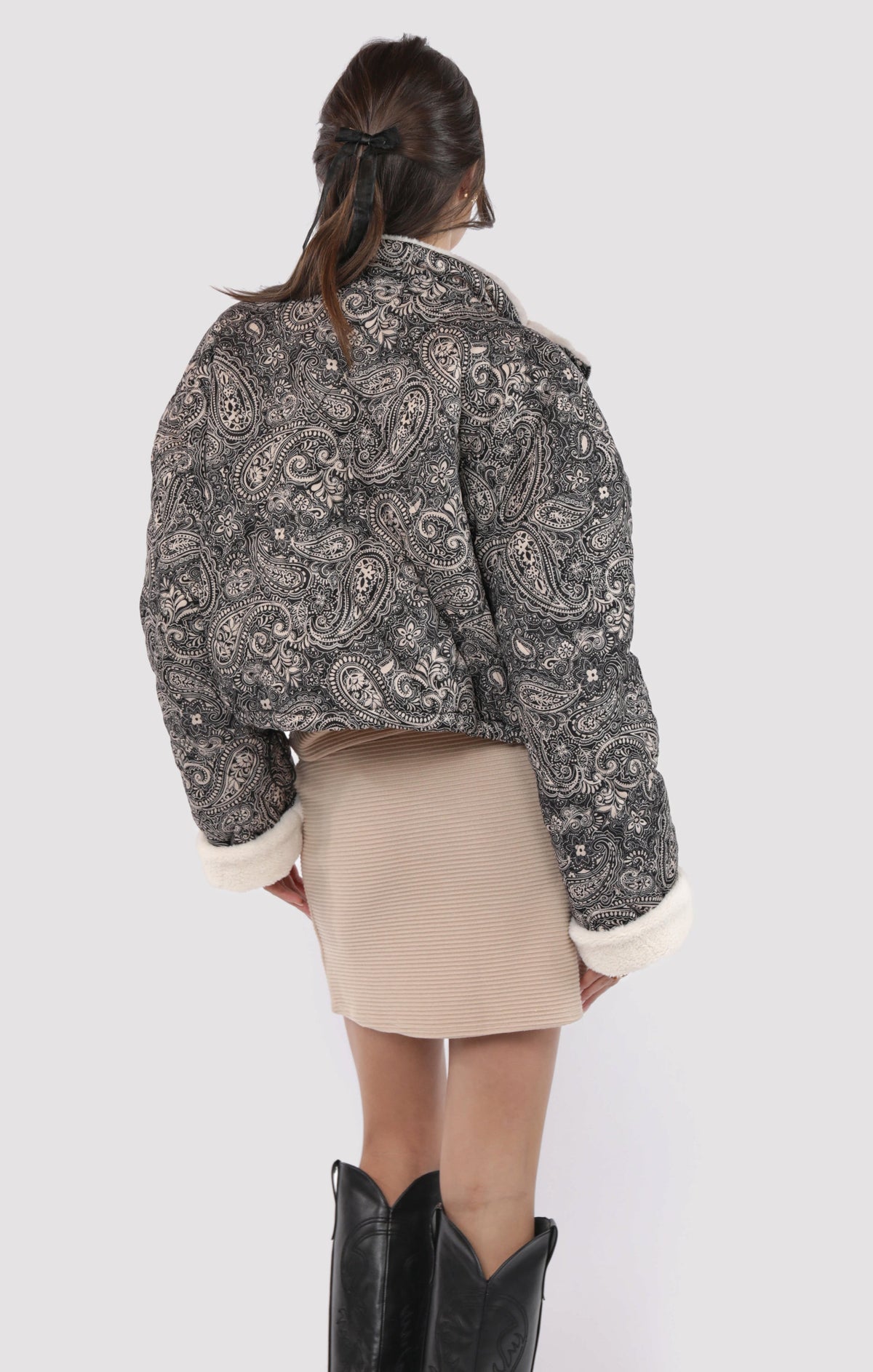 SADIE AND SAGE Women Jackets Sadie And Sage Cool Girl Quilted Puffer Sherpa Lined Jacket