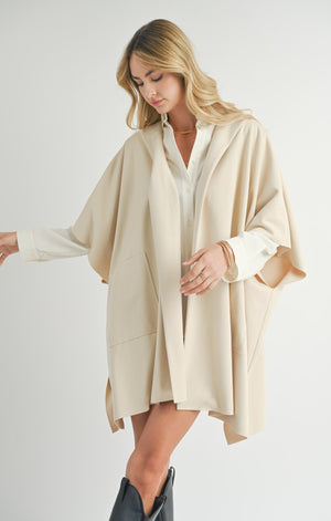 SADIE AND SAGE Women Jackets Sadie And Sage Lisha Belted Poncho || David's Clothing