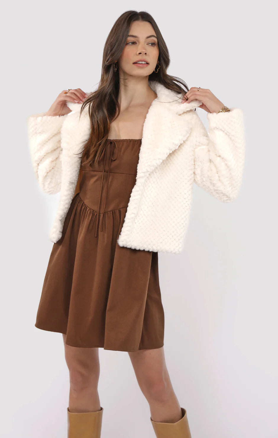 SADIE AND SAGE Women Jackets Sadie and Sage So So Soft Faux Fur Coat