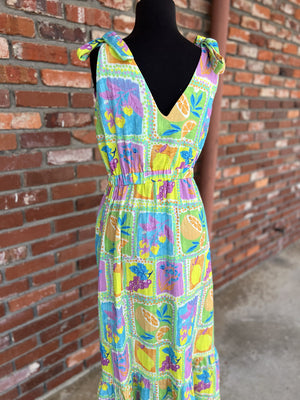 SADIE AND SAGE Women's Dresses Mimosa Shoulder Ties Surplice Midi Dress