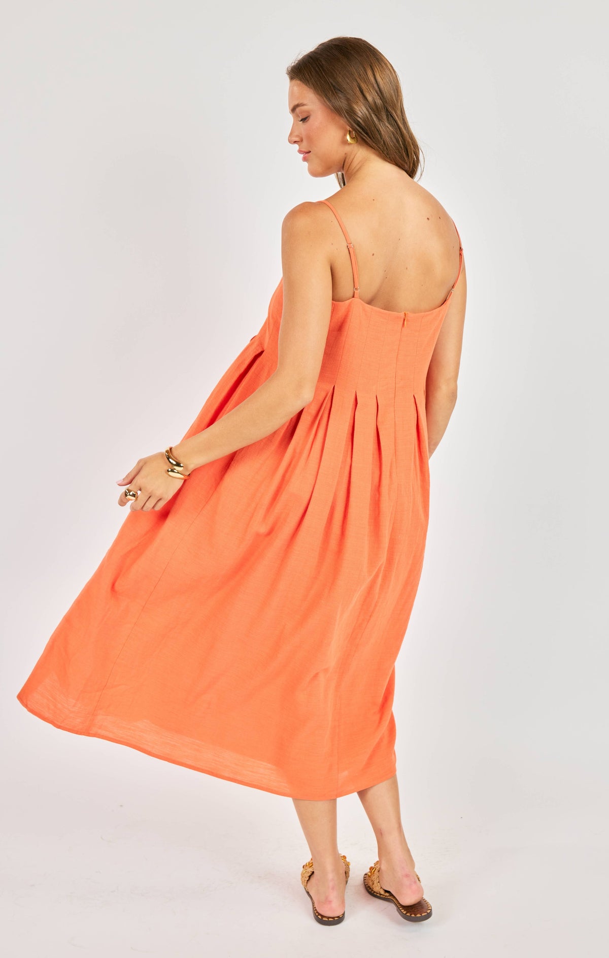 SADIE AND SAGE Women's Dresses Sadie and Sage Good Day Pleated Midi Dress