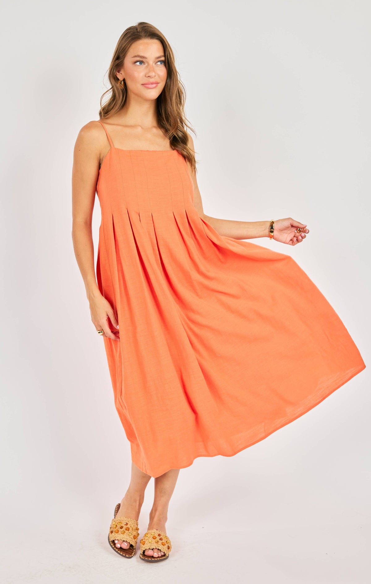 SADIE AND SAGE Women's Dresses Sadie and Sage Good Day Pleated Midi Dress