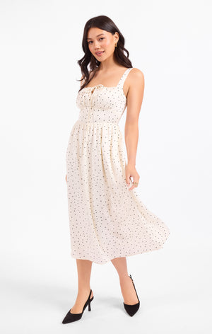 SADIE AND SAGE Women's Dresses Sadie And Sage Letters Home Polka Dot Midi Dress
