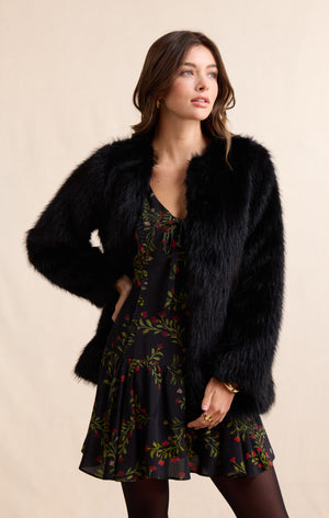 SADIE AND SAGE Women's Jackets Sadie and Sage Mathilde Faux Fur Coat