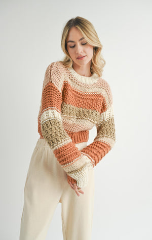 SADIE AND SAGE Women's Sweaters Sadie And Sage Butter Pecan Chunky Sweater || David's Clothing