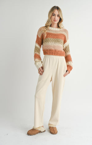 SADIE AND SAGE Women's Sweaters Sadie And Sage Butter Pecan Chunky Sweater || David's Clothing