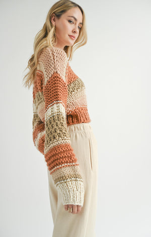 SADIE AND SAGE Women's Sweaters Sadie And Sage Butter Pecan Chunky Sweater || David's Clothing