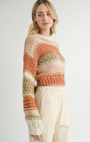 SADIE AND SAGE Women's Sweaters Sadie And Sage Butter Pecan Chunky Sweater || David's Clothing