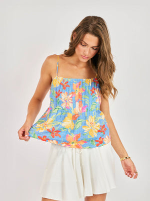 SADIE AND SAGE Women's Top Sadie and Sage Beach Cowgirl Pleated Cami