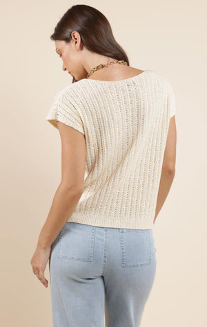 SADIE AND SAGE Women's Top Sadie And Sage Jolie S/Slv Sweater || David's Clothing