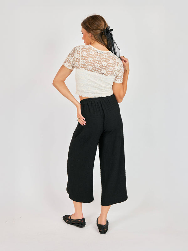 SADIE AND SAGE Women's Top Sadie and Sage Letters Lace Tee