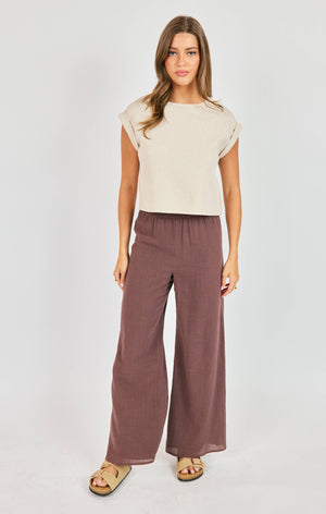 SADIE AND SAGE Women's Top Sadie And Sage Locket Cuffed Sleeve Tee