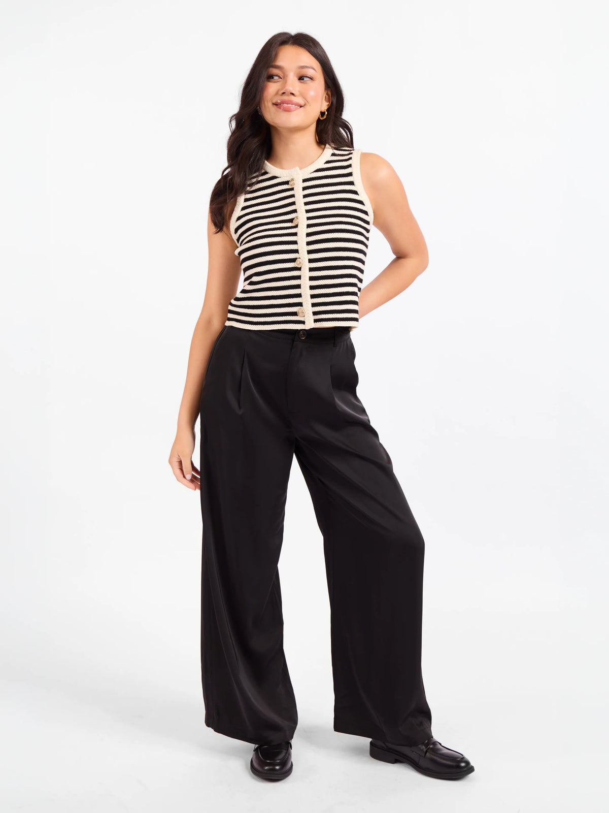 SADIE AND SAGE Women's Top Sadie and Sage Manon Stripe Sweater Vest