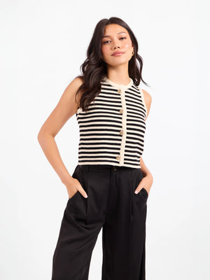 SADIE AND SAGE Women's Top Sadie and Sage Manon Stripe Sweater Vest
