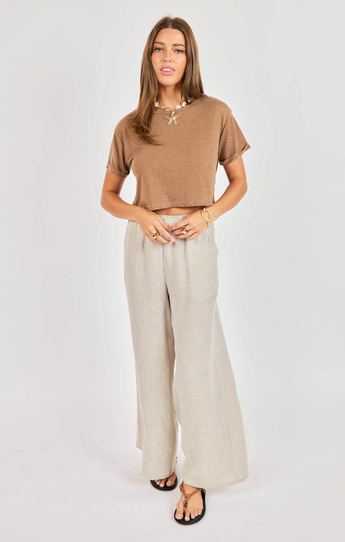 SADIE AND SAGE Women's Top Sadie and Sage Sand Toys Cropped Tee