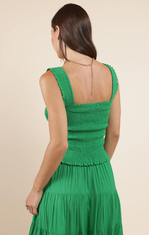 SADIE AND SAGE Women's Top Sadie And Sage Socialize Square Neck Smocked Tank || David's Clothing