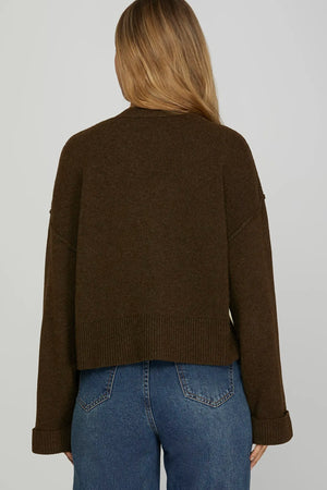 SHE AND SKY Women's Sweaters Long Sleeve Button Down Knit Sweater Cardigan