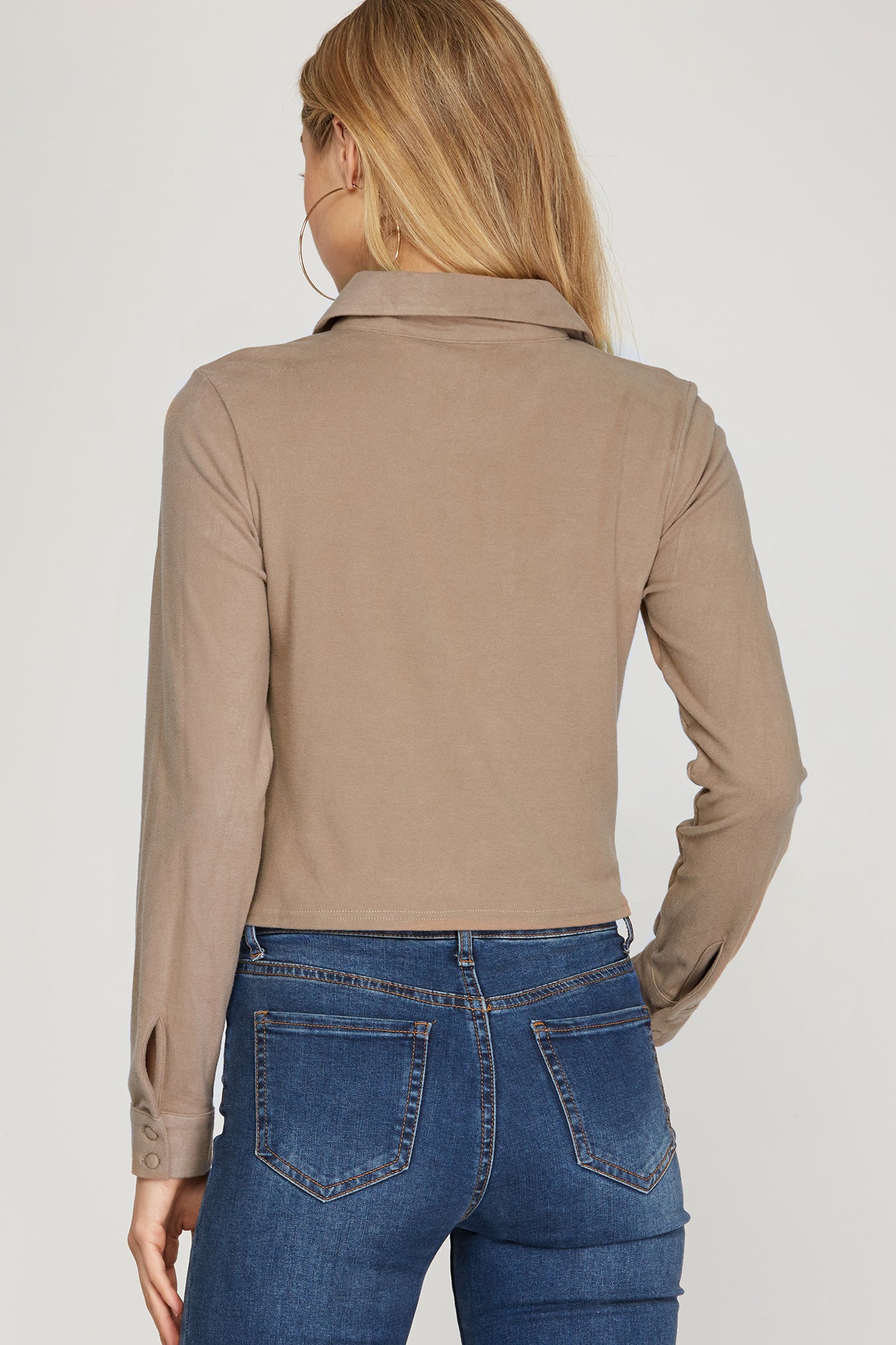 SHE AND SKY Women's Top TAUPE / S SS8709