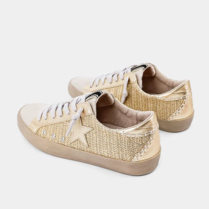 SHU SHOP Women's Shoes Shu Shop Paula Sneaker Gold Woven || David's Clothing