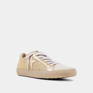 SHU SHOP Women's Shoes Shu Shop Paula Sneaker Gold Woven || David's Clothing