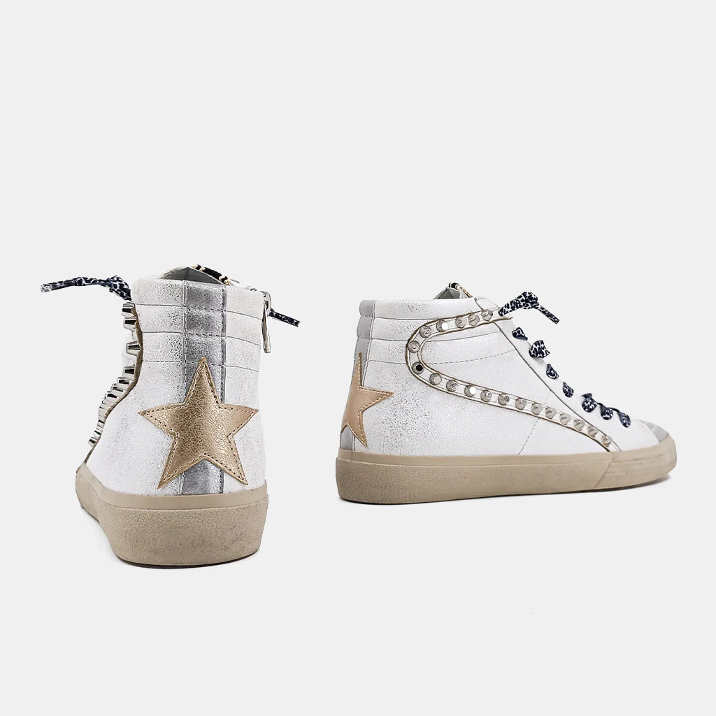 SHU SHOP Women's Shoes WHITE SILVER / 6 ShuShop Rio Hightop Sneaker || David's Clothing 1050198