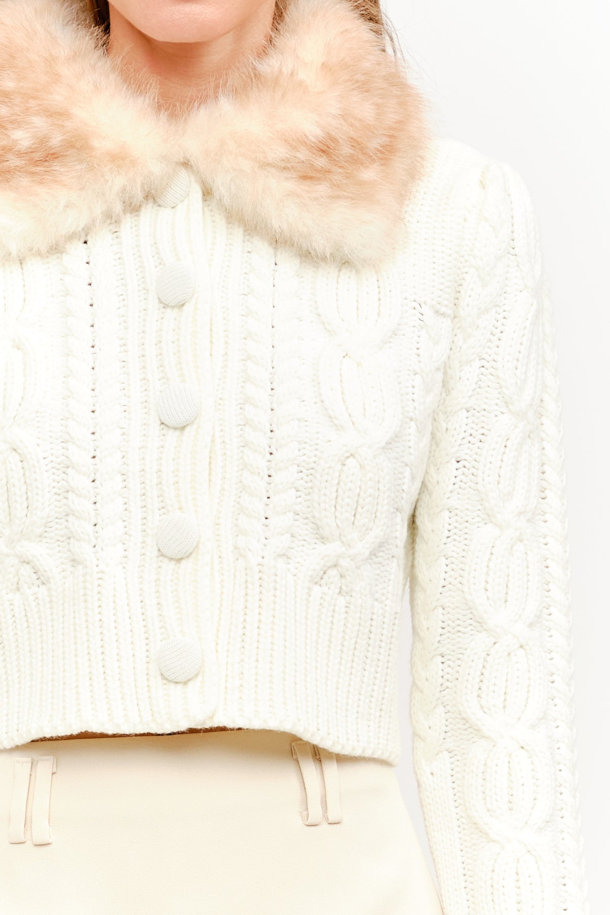 SOFIE THE LABEL Women's Cardigans Angie Fur Cardigan