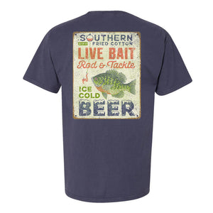 SOUTHERN FRIED COTTON Men's Tees Southern Fried Cotton Live Bait Cold Beer SS Tee