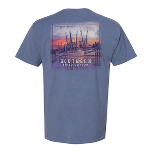 SOUTHERN FRIED COTTON Men's Tees Southern Fried Cotton Pink Skies - Saltwater SS Tee || David's Clothing