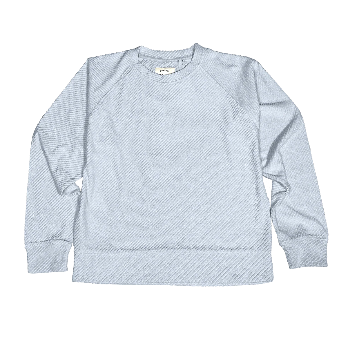 SOUTHERN FRIED COTTON Women's Sweatshirt CHAMBRAY / S 1 - take pics yellow - Southern Fried Cotton Cross Terry shirt-Chambray Vacay All Day SFBRW049C