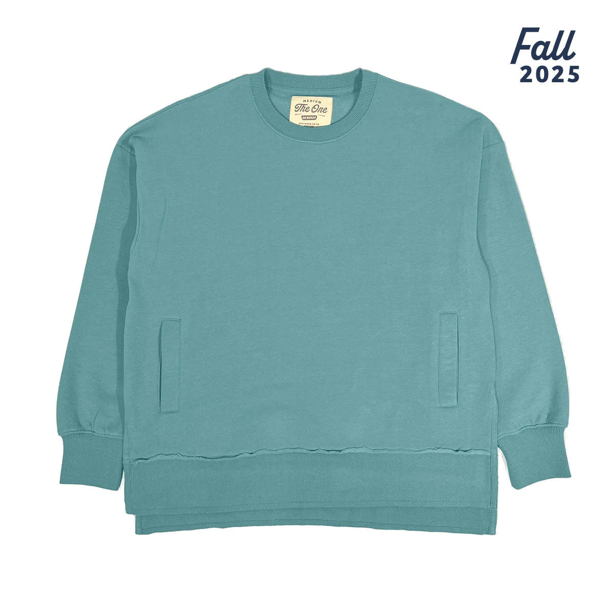 SOUTHERN FRIED COTTON Women's Sweatshirt SEAFOAM / S 1 - take pics of rose - Southern Fried Cotton The One On Repeat SFBRW020