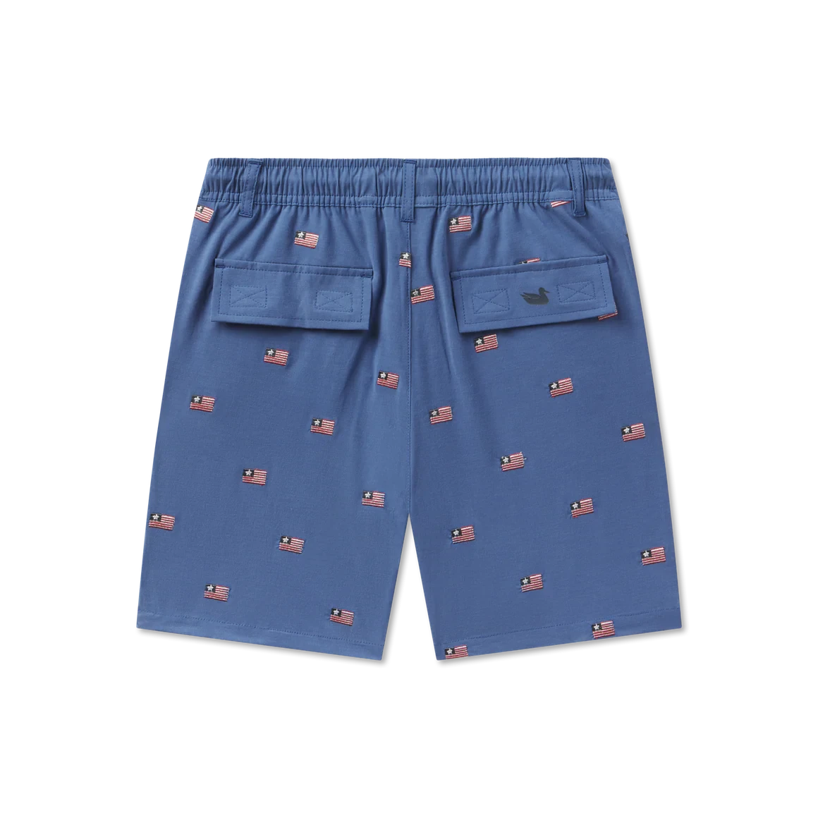 SOUTHERN MARSH COLLECTION Boy's Shorts Southern Marsh Youth Southernclassics Swim Trunk - Chambray Flags